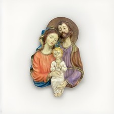 Vtg religious Holy Family Plaster Wall Hanging 3D religious cottagecore picture