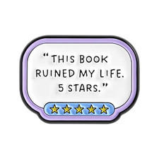 Bookish Girlie Enamel Pins This Book Ruined My Life 5 Stars Brooches Lapel picture