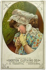 Boston Clothing Co Farmington N.H. New Hampshire F. G. Tebbetts Innocent Girl picture