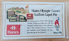 1996 Atlanta Summer Olympics Hanes Sponsor Stadium Lapel Pin w/ Georgia Red Clay picture