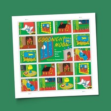 USPS Postage Stamps Sheet of 16 - Goodnight Moon - First Class Letter picture
