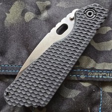 Strider Knives SMF GG Hybrid Black Aluminum Striped Titanium CTS-XHP Steel picture