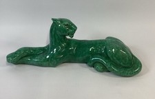 Vintage 18” Gonder USA MCM Turquoise Panther Ceramic Art Pottery Figure #210 picture