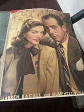 Vintage 1940s-50’s Scrap Book Hollywood Movie Stars, 70 Full Page , 14x 11” Pics picture