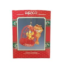 1991 Enesco Garfield Tweet Greetings Christmas Ornament picture