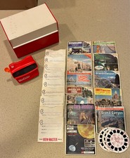 Vintage VIEW-MASTER - Viewer, Case & Lot of 78 Reels from the 1960s-1980s picture
