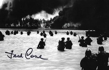 Fred Cone signed 4x6 photo WW II Iwo Jima Pacific Theater NFL COA Rare LOOK picture