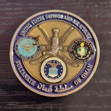 US Defense Air Attache Sultanate of Oman Challenge Coin Colonel Wahlquist USAF picture