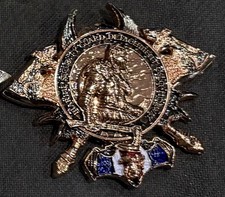 Marine Security Guard MSG OSLO NORWAY Crossed Axes Viking Warrior Challenge Coin picture
