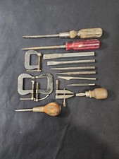 Vtg Tool Lot Chisels Clamps Screwdrivers. Inv1310 picture