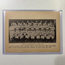 1945 Detroit Tigers World Series Baseball Team Picture Greenberg & Newhouser HOF picture