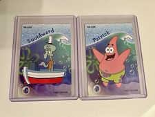 2003 Upper Deck SpongeBob Aquatic Amigos Patrick Star and Squidward card lot picture