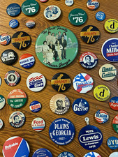 Vintage Political Campaign Pinback Buttons Lot of OVER 50 BUTTONS picture