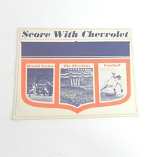 VINTAGE 1965 SCORE WITH CHEVROLET WORLD SERIES FOOTBALL AND ELECTIONS BOOK  picture