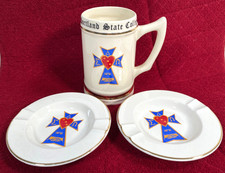 1968 PORTLAND STATE COLLEGE vintage beer stein and two plates SPRING HOUSE DANCE picture