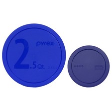 Pyrex 325-PC (2.5Qt) & 322-PC (1Qt) Blue Mixing Bowl Lids- 2.5qt, 1qt, picture