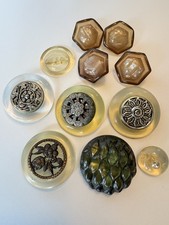 Vintage lot of celluloid and early plastic buttons picture