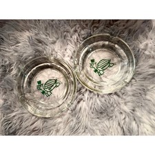 NWOB Vintage The Velvet Turtle California Restaurant Glass Ashtrays picture