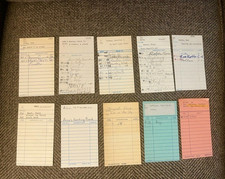 Lot of 10 vintage Library Cards Book Checkout Due Date Bookmark Crafts picture
