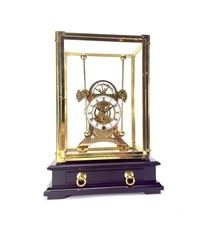 24K English Dent Harrison Style Grasshopper Double Pendulum Skeleton Sea Clock picture