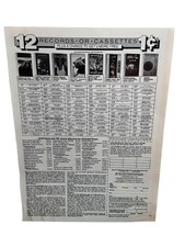 1987 Columbia House Music Club 12 Records Cassettes 1 Cent Vintage Ad picture