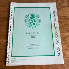 Vintage 1976 Massac County Illinois Land Atlas Plat Book Southern Illinois picture