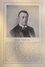 1899 Vintage Magazine Illustration Joseph Chamberlain British Colonial Secretary picture