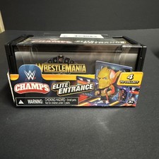 WWE Champs Elite Entrance WrestleMania Black Bus Mini Figures Unopened picture