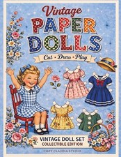 Vintage papel dolls: Cut, Dress & Play • Paper Dolls Book • Vintage Outfits • Fo picture
