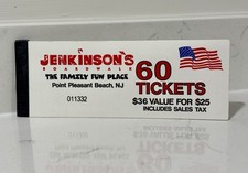 Jenkinson's Boardwalk Point Pleasant Beach NJ UNUSED Book of 60 Ride Tickets picture