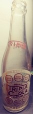 RARE 1900's TRIPLE COLA BOTTLE NO CHIPS OR CRACKS,CHATTANOOGA,TN.,FREE SHIPPING picture