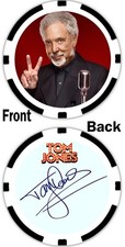TOM JONES - LEGENDARY WELCH SINGER - COMMEMORATIVE POKER CHIP ***SIGNED*** picture