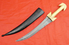 FINE ANTIQUE ALBANIAN KHANJAR DAGGER Wootz Steel Blade Turkish Ottoman Sword 18C picture