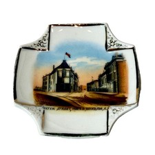 WATER ST - WINDSOR Nova Scotia NS CANADA Souvenir CHINA Trinket ANTIQUE PLATE picture