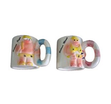 Vintage E&R Bahama Papa & Bahama Mama 3D Mug Set Retro Beach Tiki Bar Ware Mugs picture