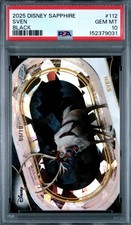 2025 Topps Chrome Disney Sapphire PSA 10  Sven /10 Black Refractor #112 Frozen picture