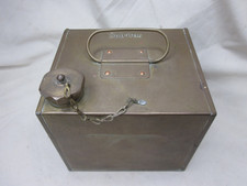 rare vintage antique Spiritus container brass cube flask canteen ? Militaria ? picture