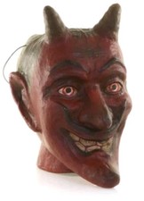 Cody Foster Halloween Paper Mache  Devil Candy Bucket-8.5''H picture