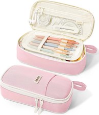 SUNEE Cute Pencil Case, Aesthetic Pen Pouch, Colored Large Pencil Bag with Zippe picture