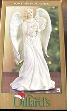 Dillards Trimmings Musical Angel + Harp Jade Porcelain W/Gold detail Christmas picture
