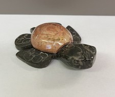 Hand crafted stone sea turtle polished made in Ecuador Save the Turtles 2.5