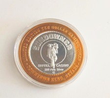 SunDowner Hotel & Casino Reno NV $10 .999 Silver .60 & Brass Gaming Token picture