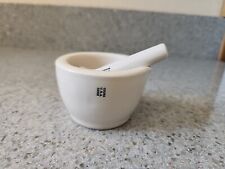 Vintage Coors USA 52002 Heavy White Porcelain Lab Mortar and Pestle 52203 picture