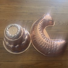 Grandma Core Mirro Copper Molds Koi Fish And Tower VTG Decor picture