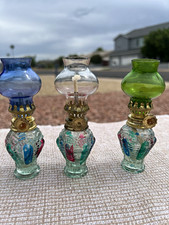 Vintage Miniature Oil Lamps Set of 3 Kerosene Lantern Hurricane lamp cottagecore picture