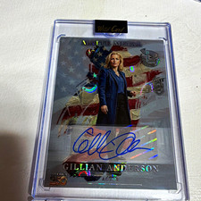 Wild Card America 250 Matte Metal Gillian Anderson Auto True 1/1 brushed metal picture