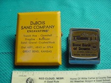 Vintage Dubois Sand Great Bend Kansas Bank Downs KS Metal Paper Clips - Work GR8 picture