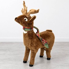 RARE Ditz Designs By The Hen House 3' Tall Reindeer XMAS Footrest Foot Stool picture