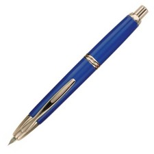 Pilot Vanishing Point Fountain Pen in Blue & Gold - 18K Gold Fine Point NEW picture