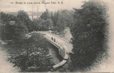 1909 Luna Island Bridge Niagara Falls NY Postcard Rotograph RPPC Posted picture